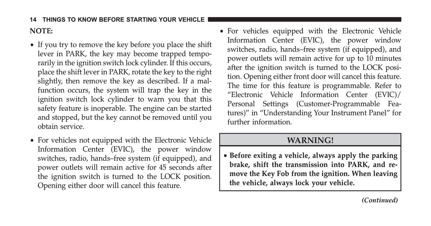 2014 Dodge Avenger Gebruikershandleiding | Engels