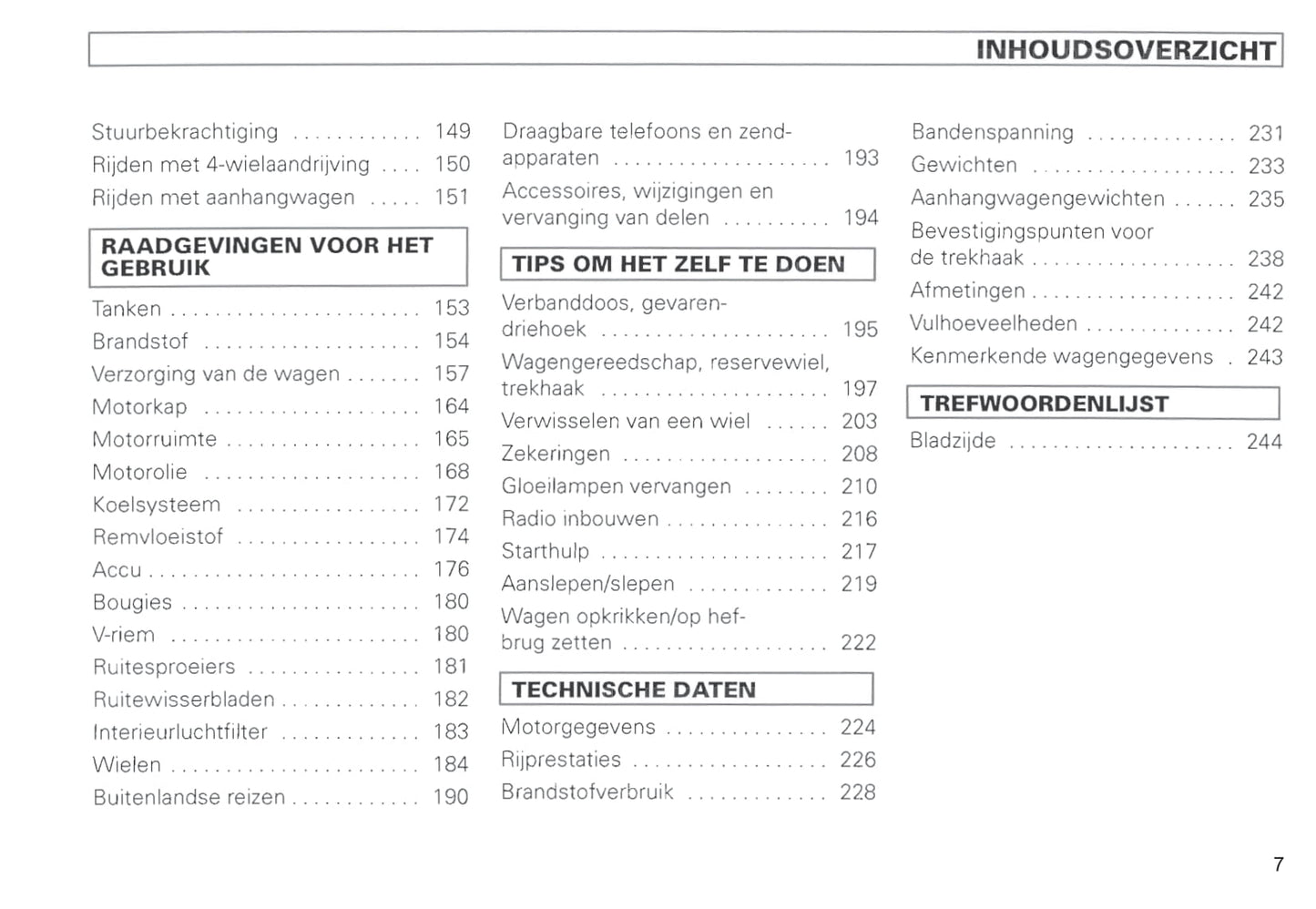 1996-2000 Volkswagen Passat Owner's Manual | Dutch