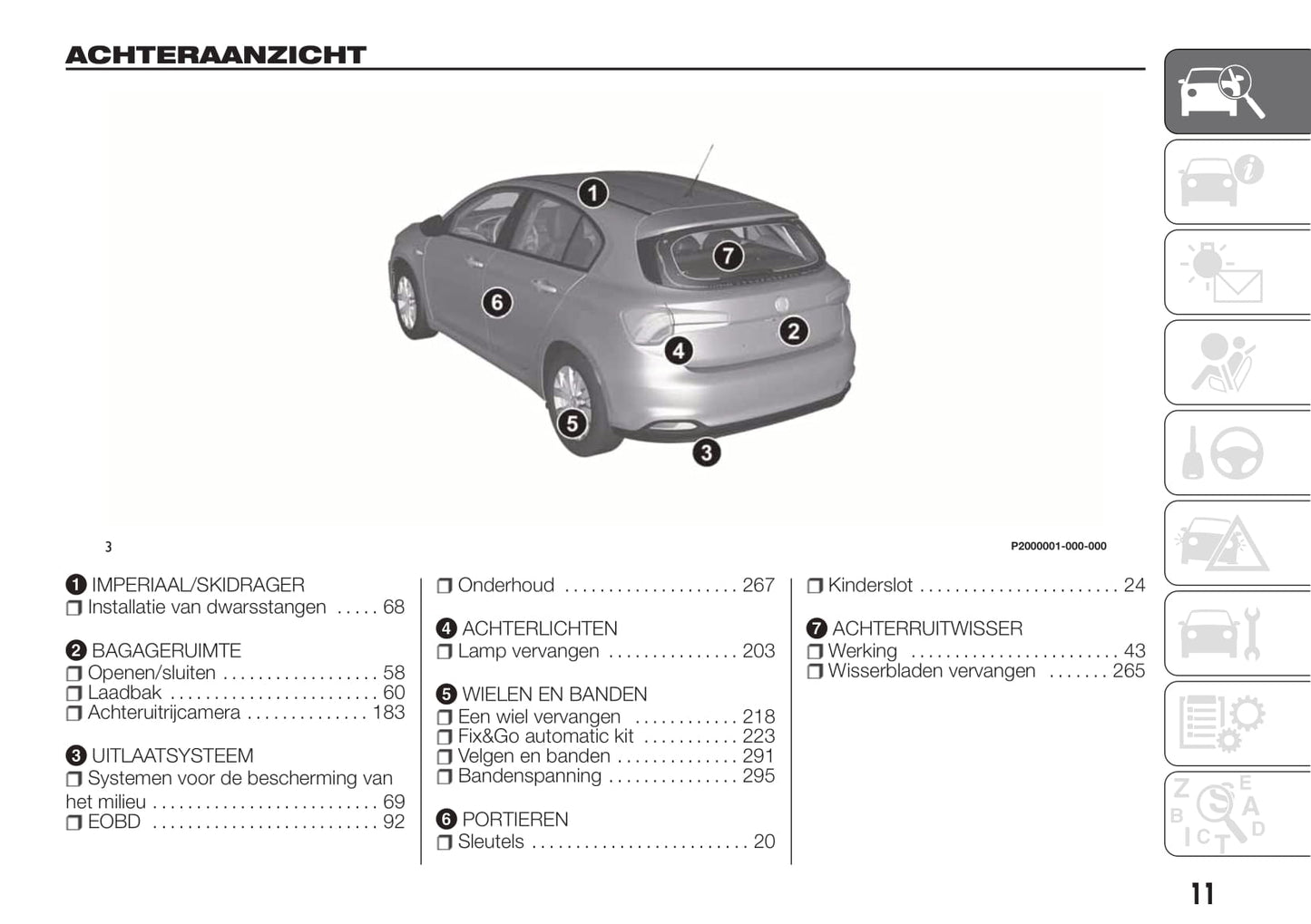 2017-2020 Fiat Tipo 5 doors station wagon Manuel du propriétaire | Néerlandais
