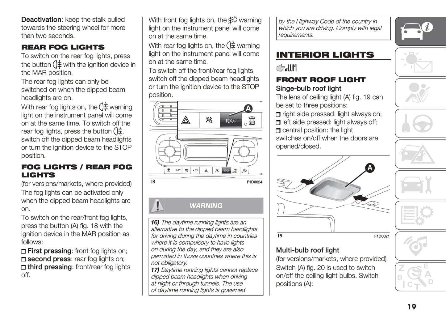 2018-2019 Fiat Panda Owner's Manual | English