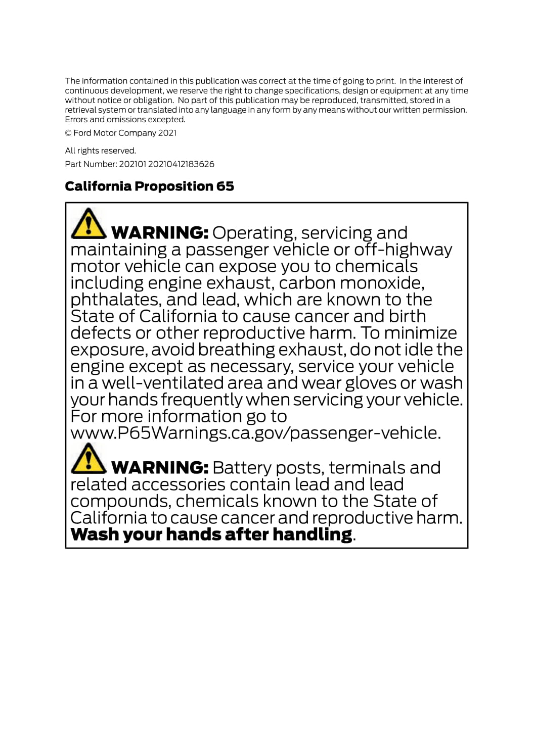 2021 Ford Bronco Owner's Manual | English