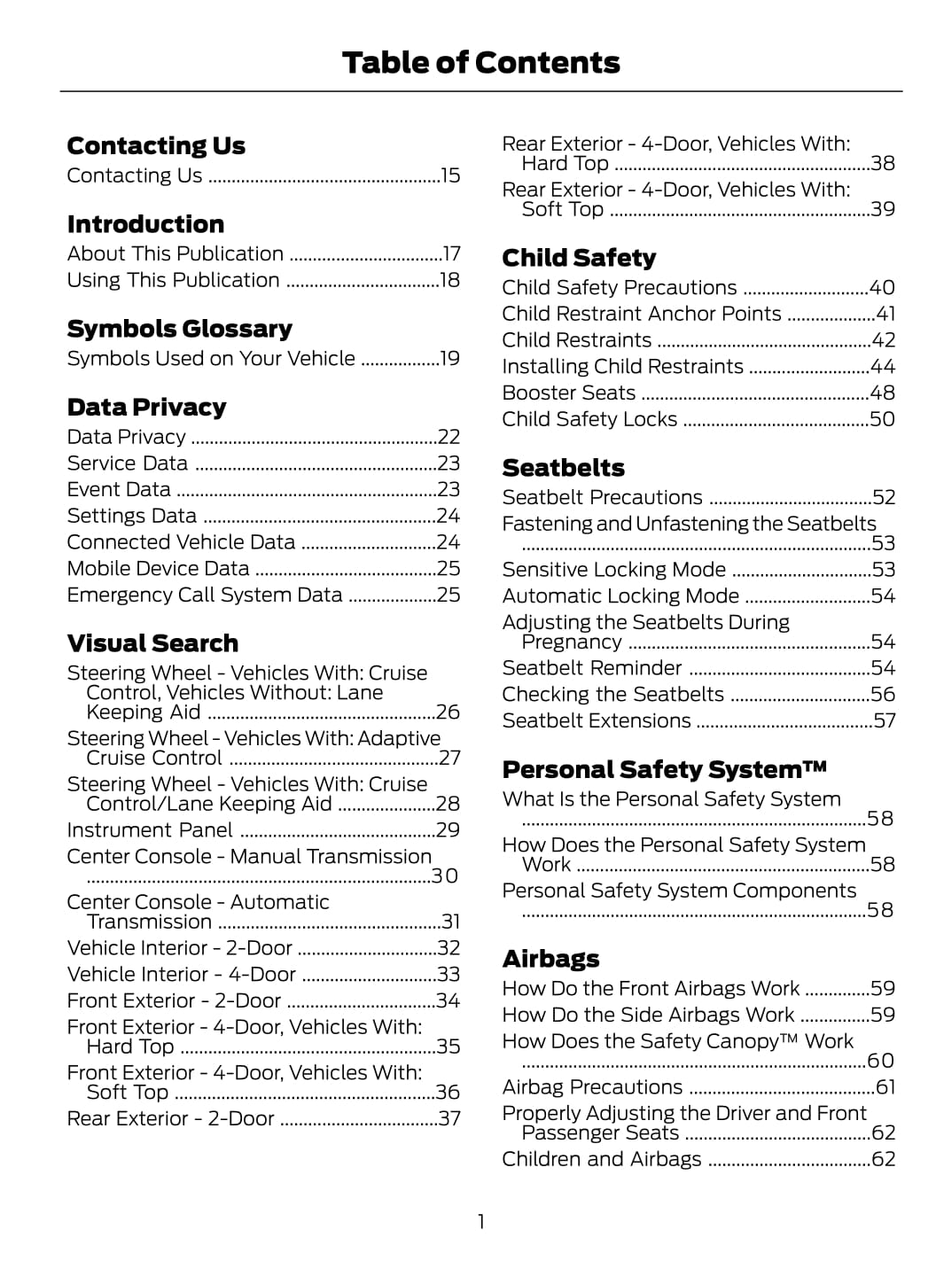 2021 Ford Bronco Owner's Manual | English