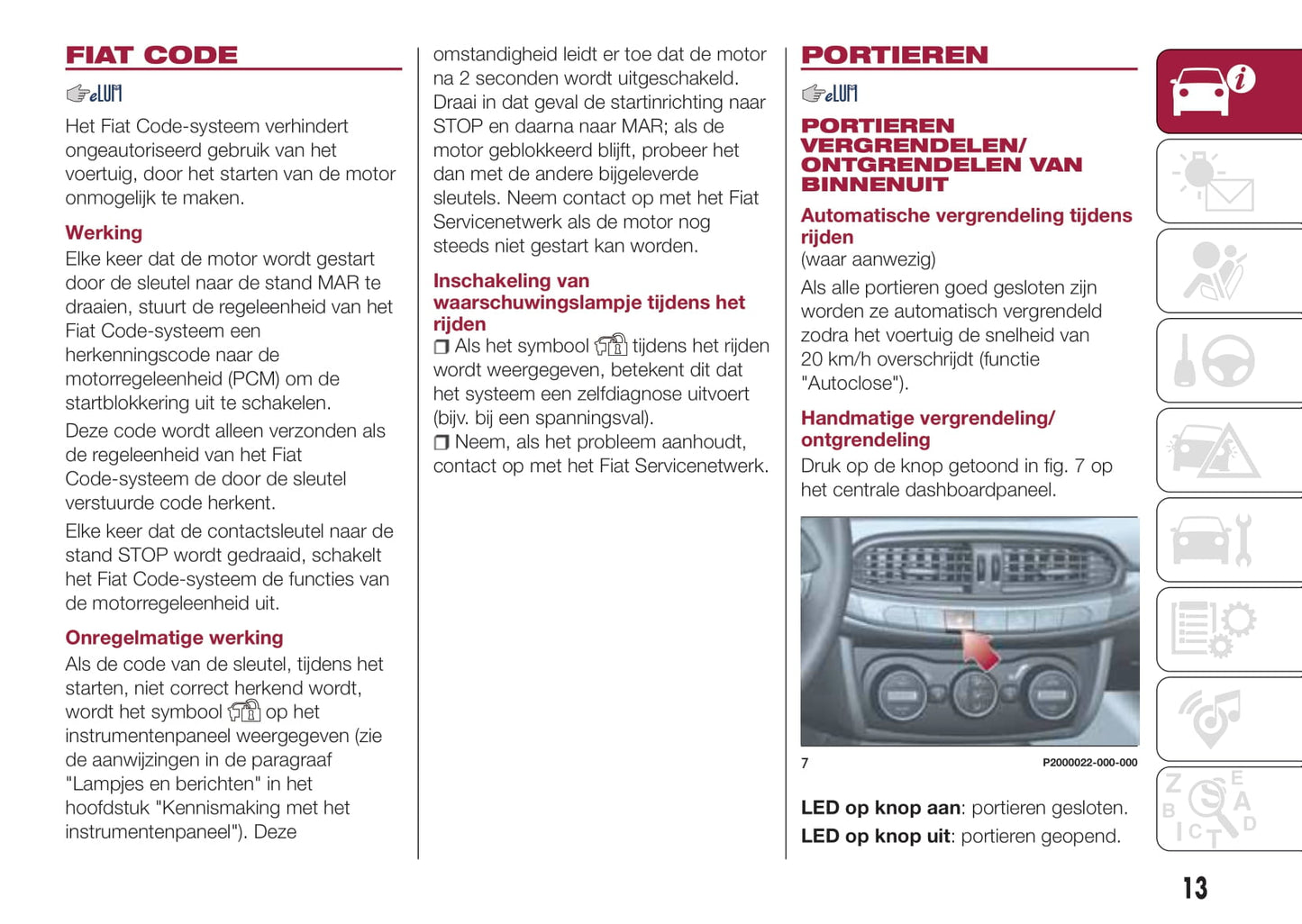 2016-2017 Fiat Tipo 5 Doors Gebruikershandleiding | Nederlands