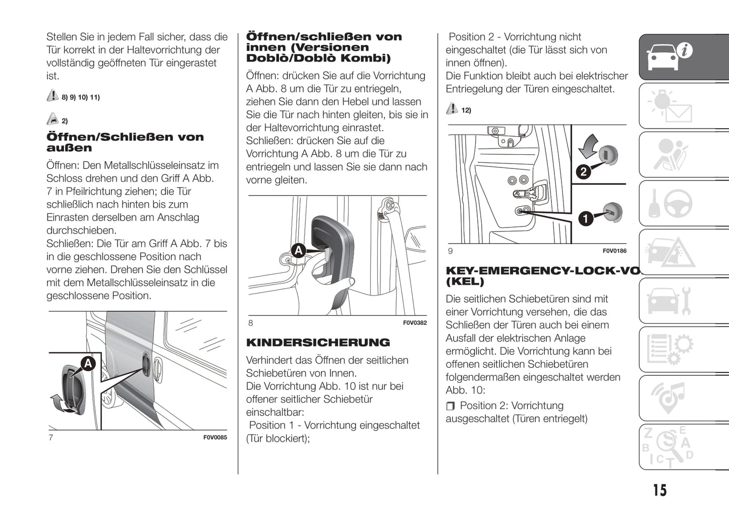 2018-2019 Fiat Doblò Gebruikershandleiding | Duits