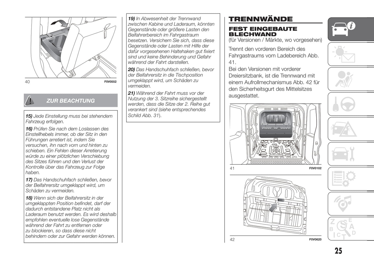 2018-2019 Fiat Doblò Gebruikershandleiding | Duits