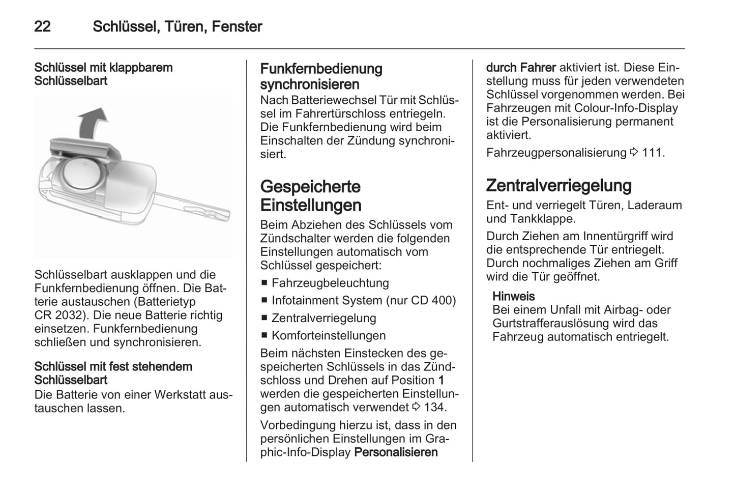 2013-2014 Opel Meriva Owner's Manual | German