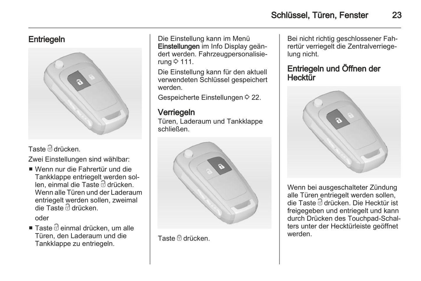 2013-2014 Opel Meriva Owner's Manual | German