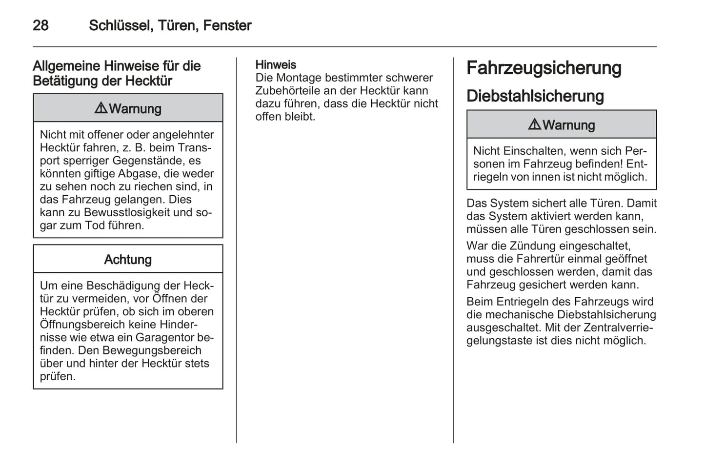 2013-2014 Opel Meriva Owner's Manual | German