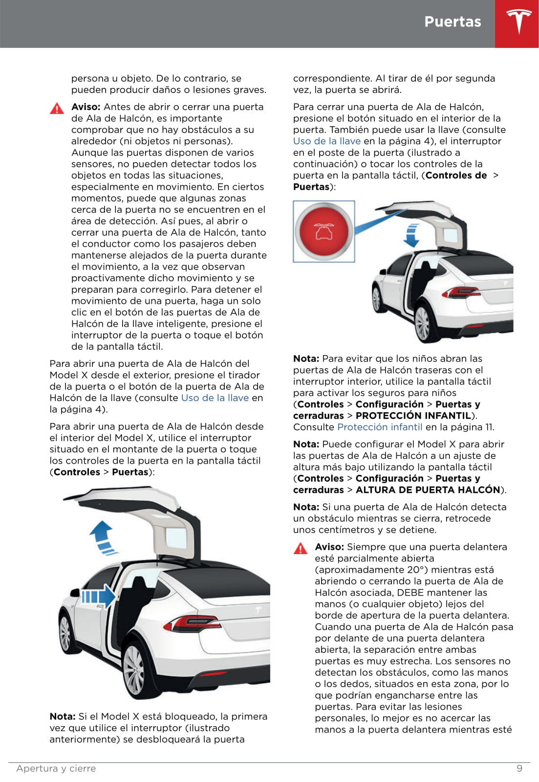 2016-2019 Tesla Model X Owner's Manual | Spanish