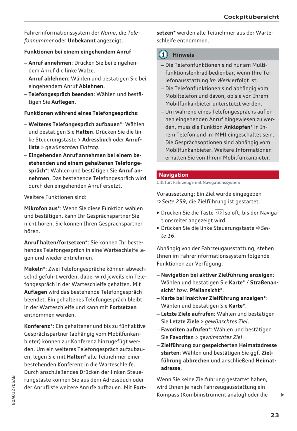 2017-2020 Audi Q5 Bedienungsanleitung | Deutsch