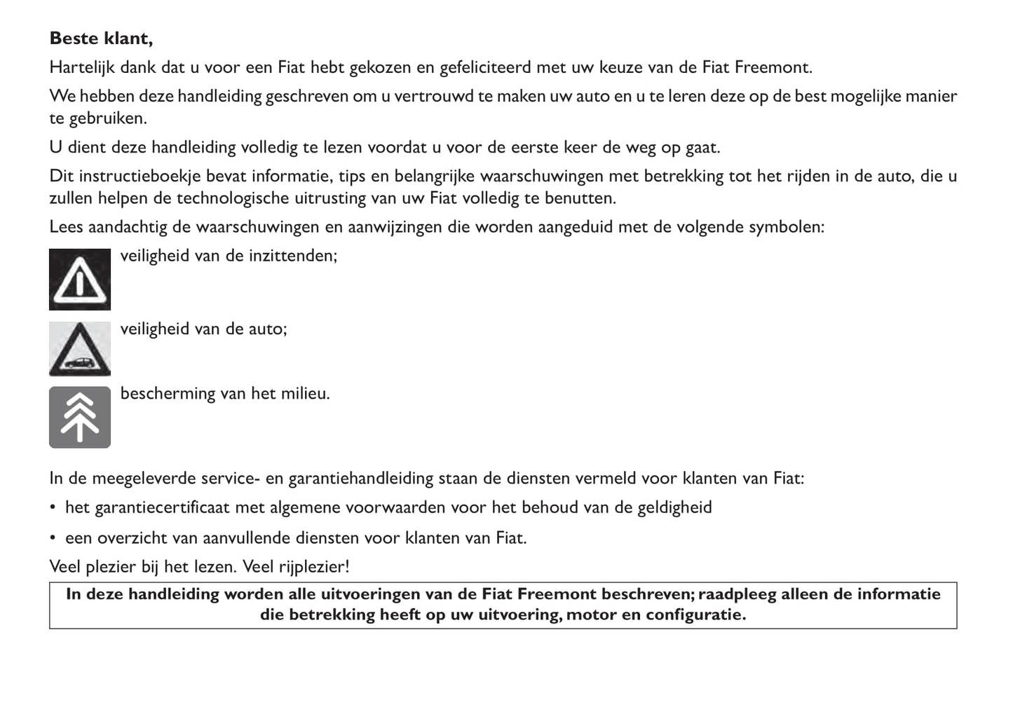 2014-2015 Fiat Freemont Gebruikershandleiding | Nederlands