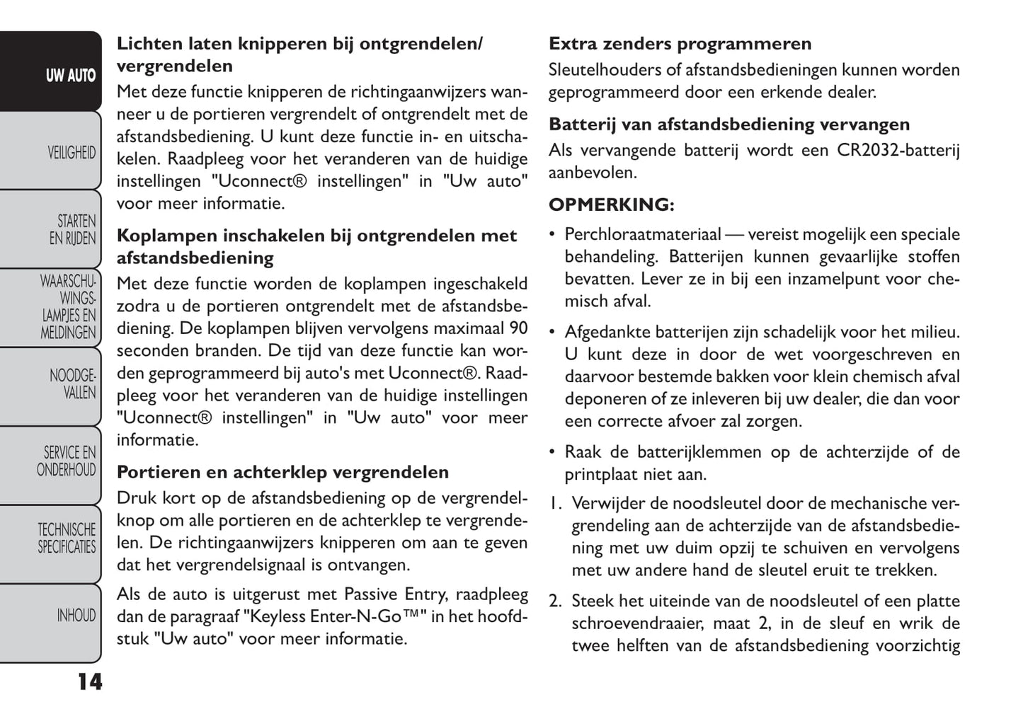 2014-2015 Fiat Freemont Gebruikershandleiding | Nederlands