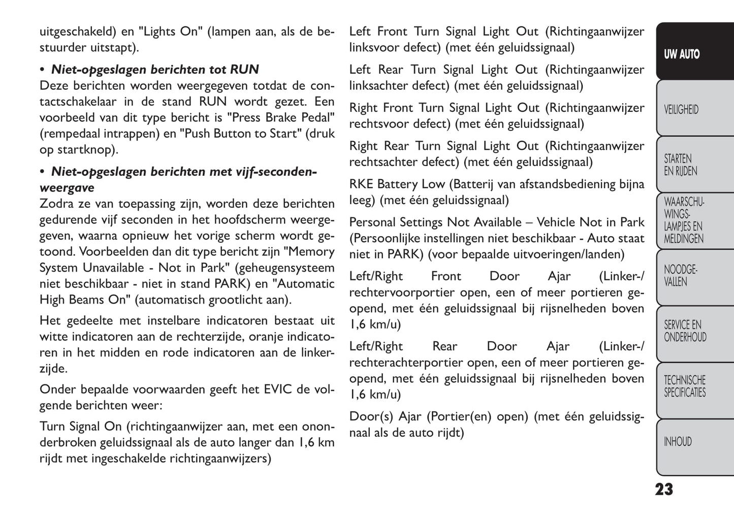 2014-2015 Fiat Freemont Gebruikershandleiding | Nederlands