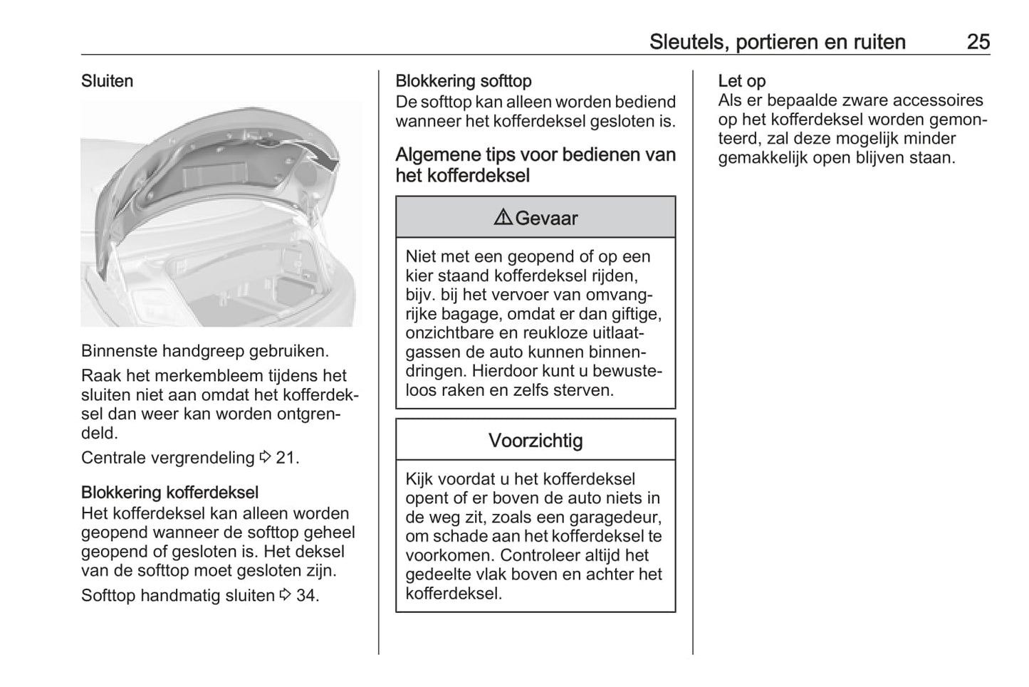 2018-2019 Opel Cascada Gebruikershandleiding | Nederlands