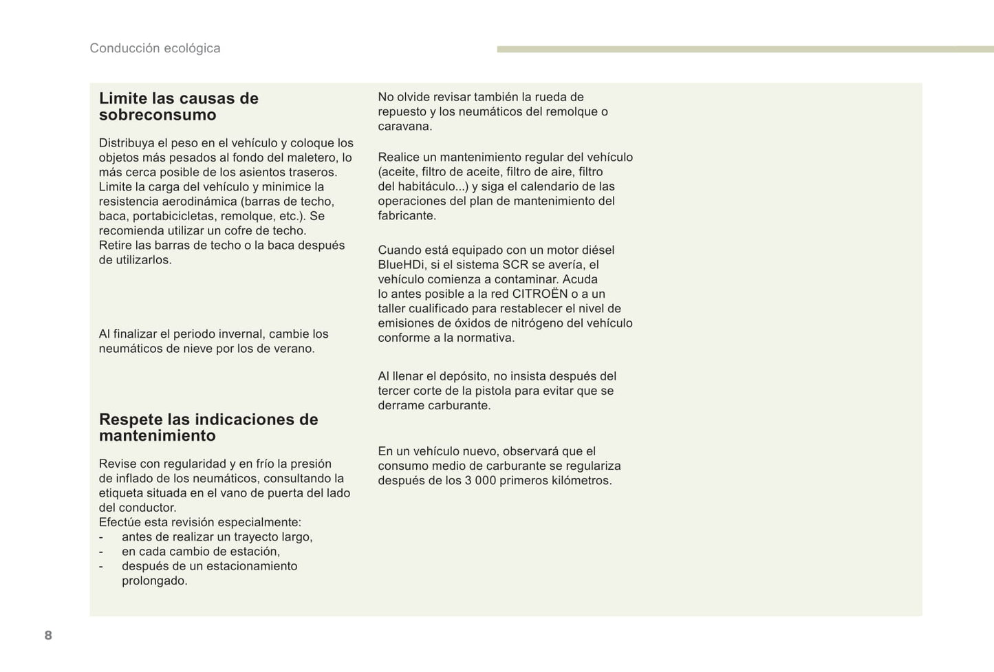 2017-2018 Citroën C4 Owner's Manual | Spanish