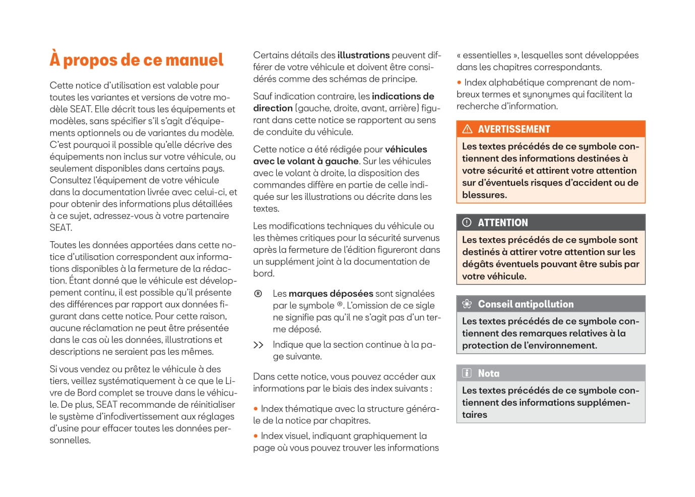 2021-2023 Seat Arona Manuel du propriétaire | Français