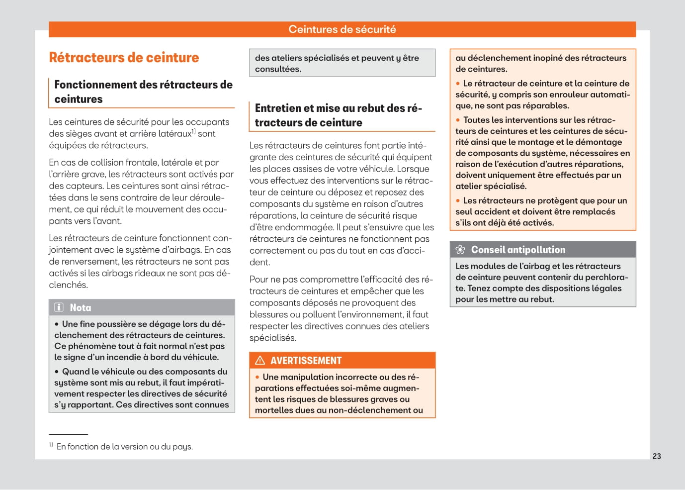 2021-2023 Seat Arona Manuel du propriétaire | Français