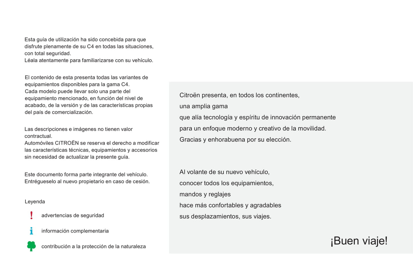 2010-2015 Citroën C4 Manuel du propriétaire | Espagnol