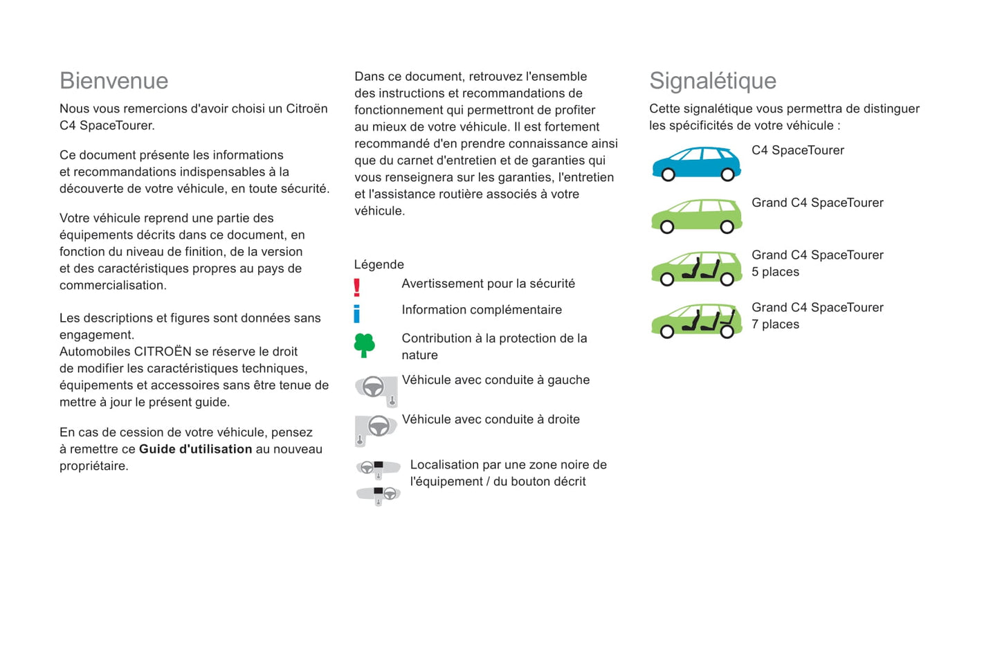 2018-2021 Citroën C4 SpaceTourer/Grand C4 SpaceTourer Owner's Manual | French