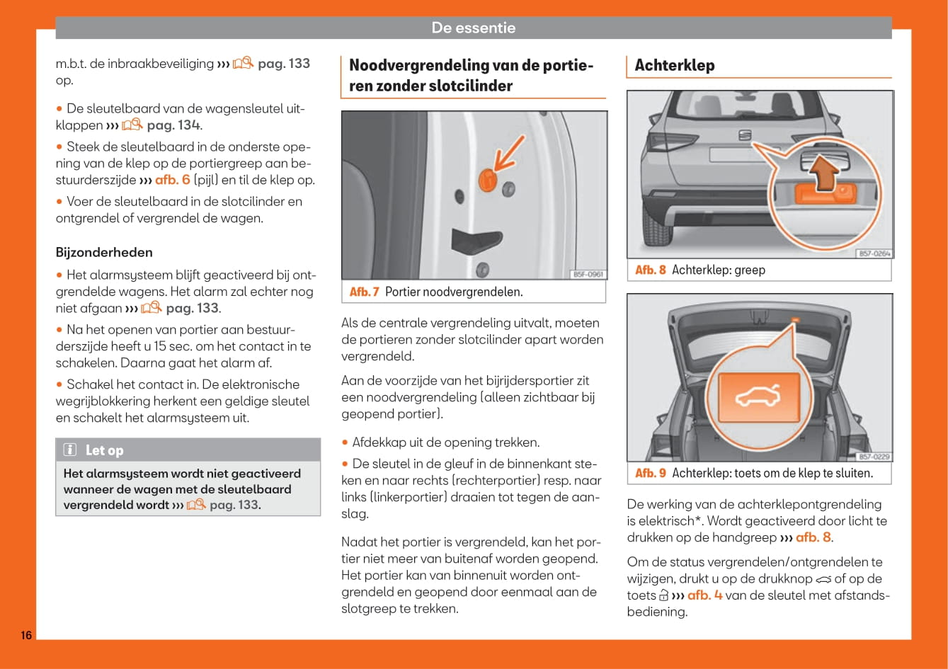 2016-2020 Seat Ateca Manuel du propriétaire | Néerlandais