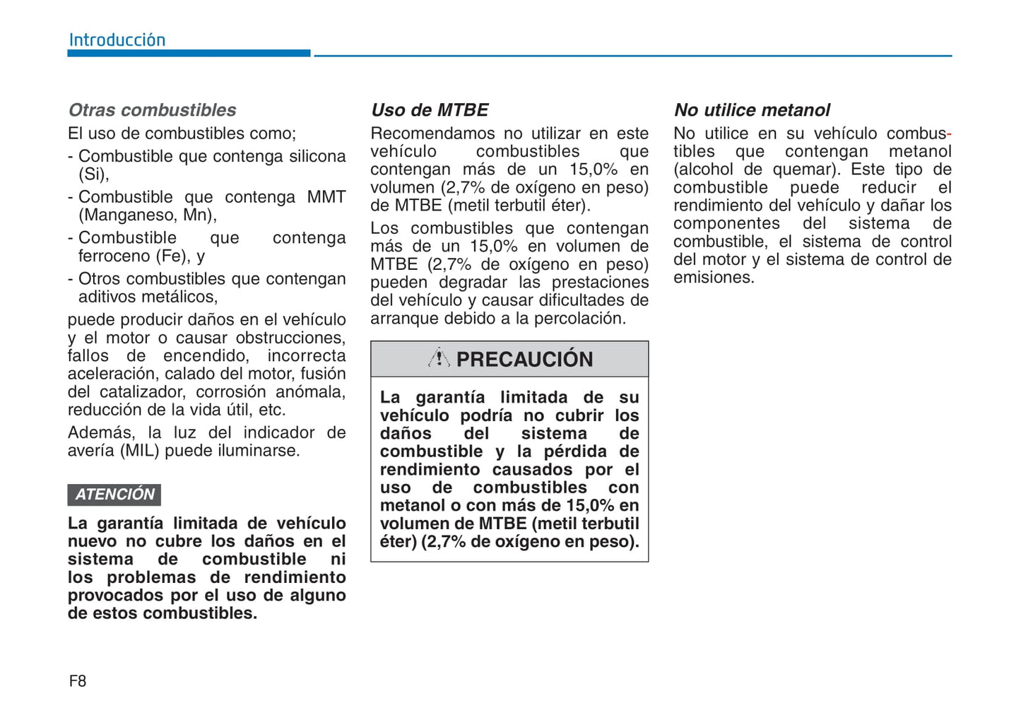 2017-2018 Hyundai Tucson Owner's Manual | Spanish