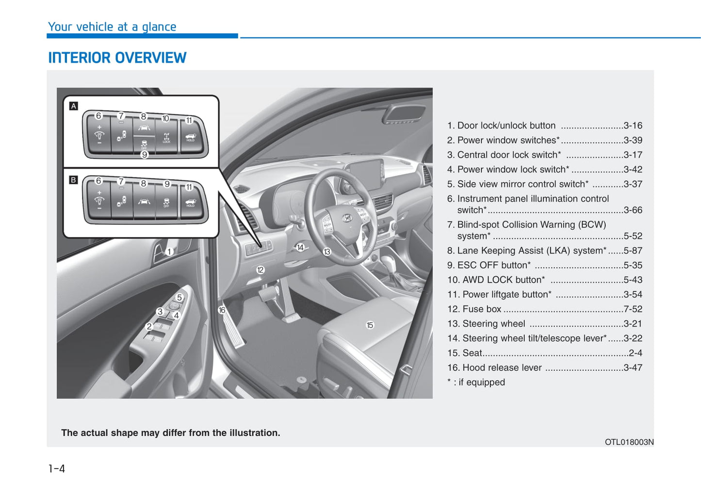 2018-2019 Hyundai Tucson Bedienungsanleitung | Englisch