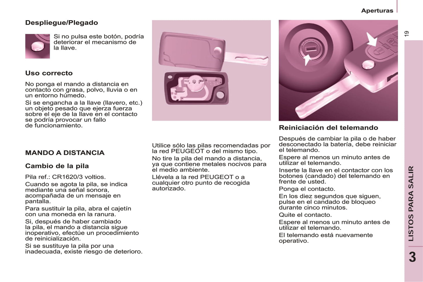 2016-2017 Peugeot Partner Owner's Manual | Spanish