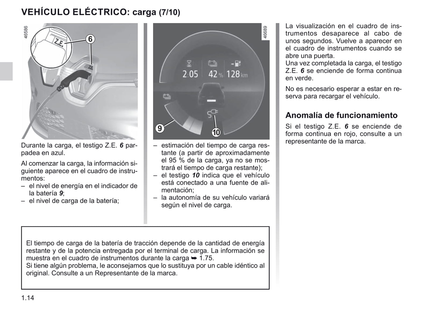 2019-2020 Renault Zoe Bedienungsanleitung | Spanisch