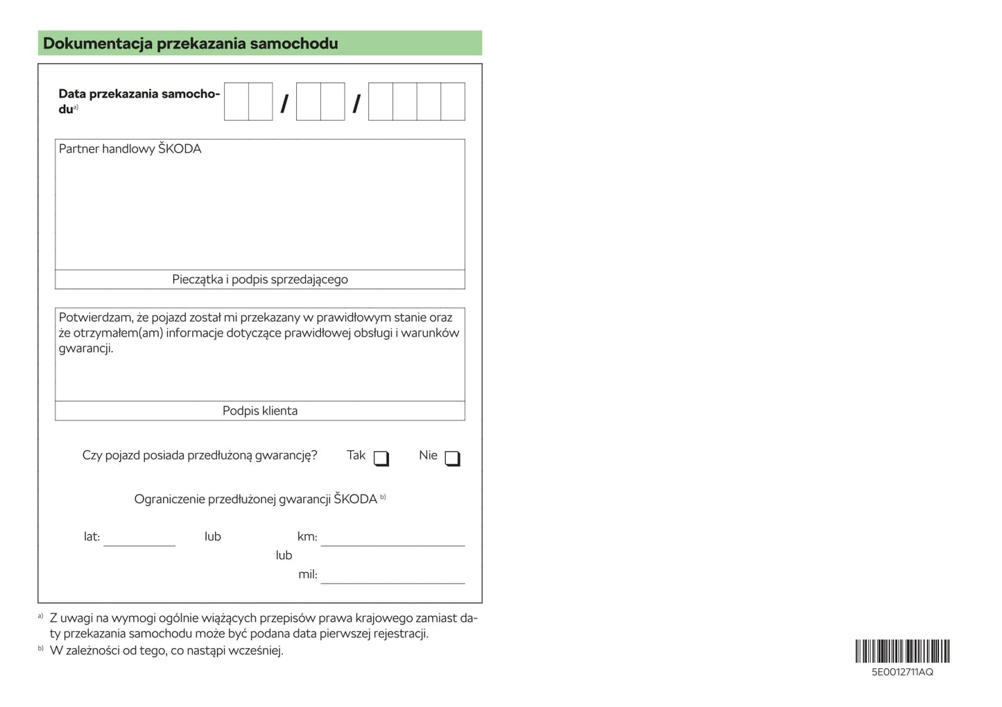 2018-2019 Skoda Octavia Owner's Manual | Polish