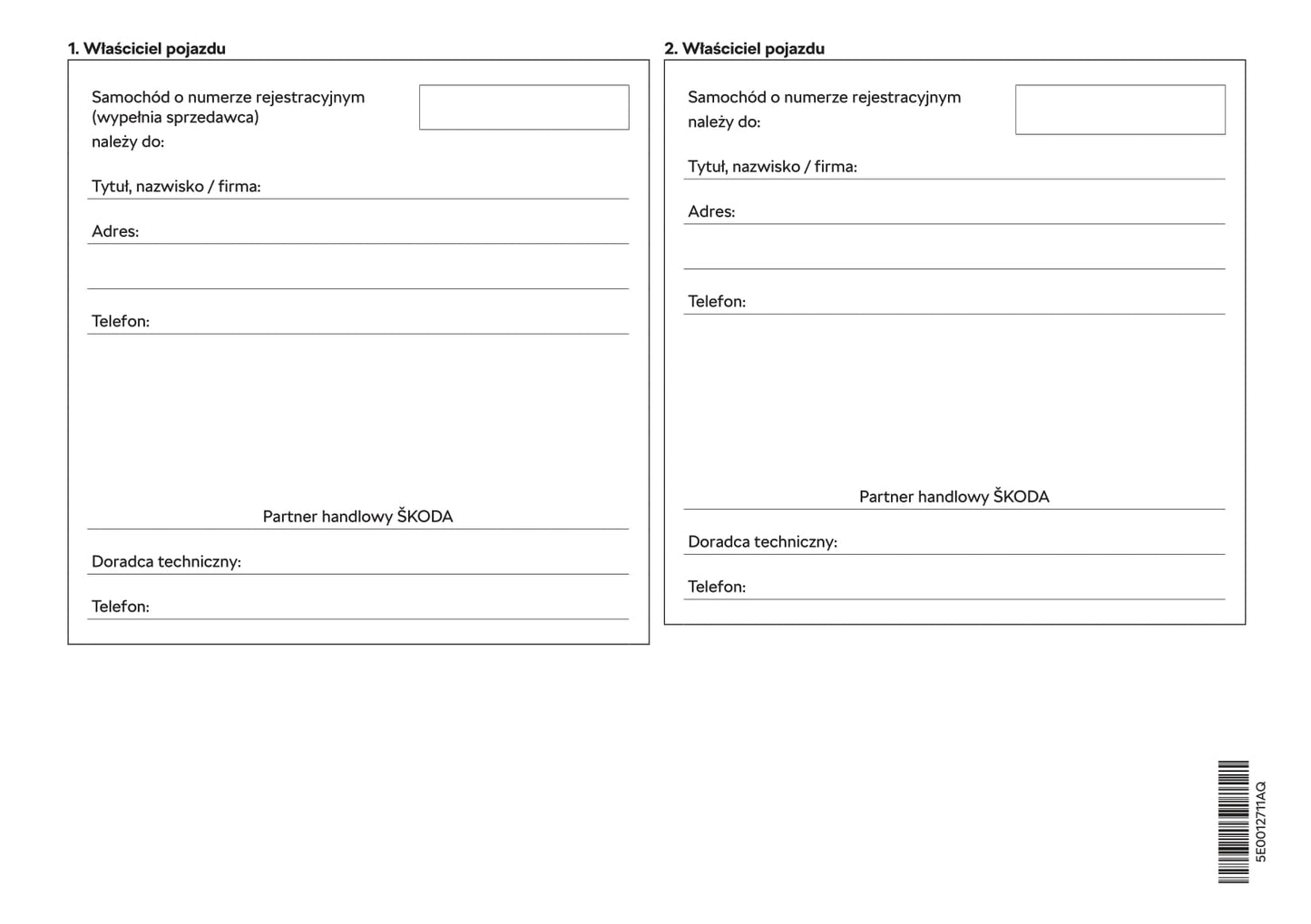 2018-2019 Skoda Octavia Owner's Manual | Polish