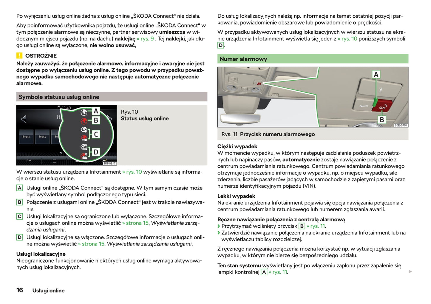 2018-2019 Skoda Octavia Owner's Manual | Polish