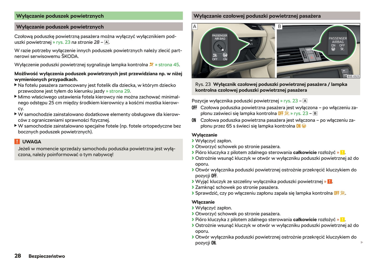 2018-2019 Skoda Octavia Owner's Manual | Polish
