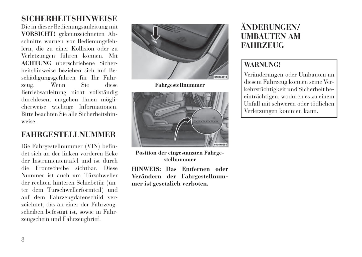 2011-2016 Lancia Voyager Manuel du propriétaire | Allemand