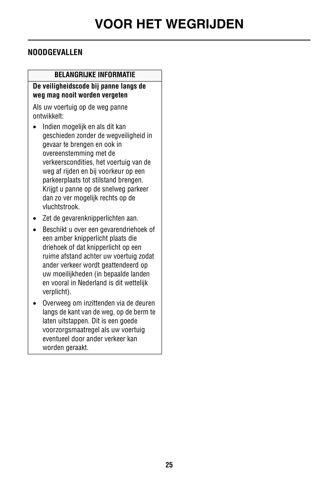 2003-2004 Land Rover Range Rover Owner's Manual | Dutch