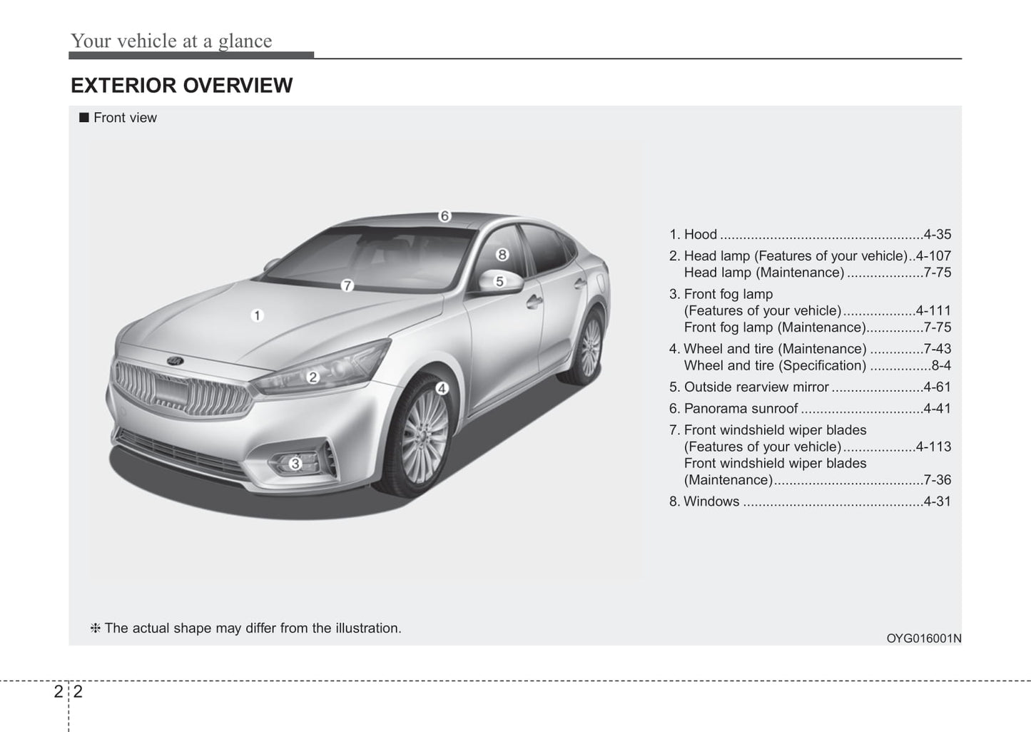 2016-2018 Kia Cadenza Manuel du propriétaire | Anglais