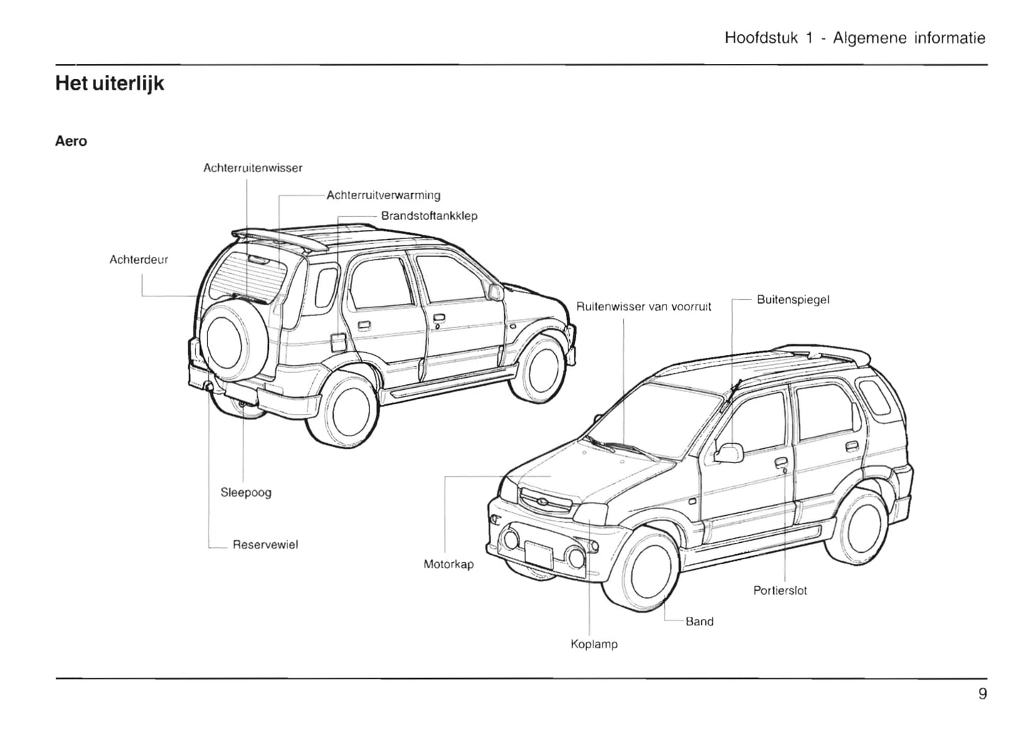 2000-2006 Daihatsu Terios Gebruikershandleiding | Nederlands