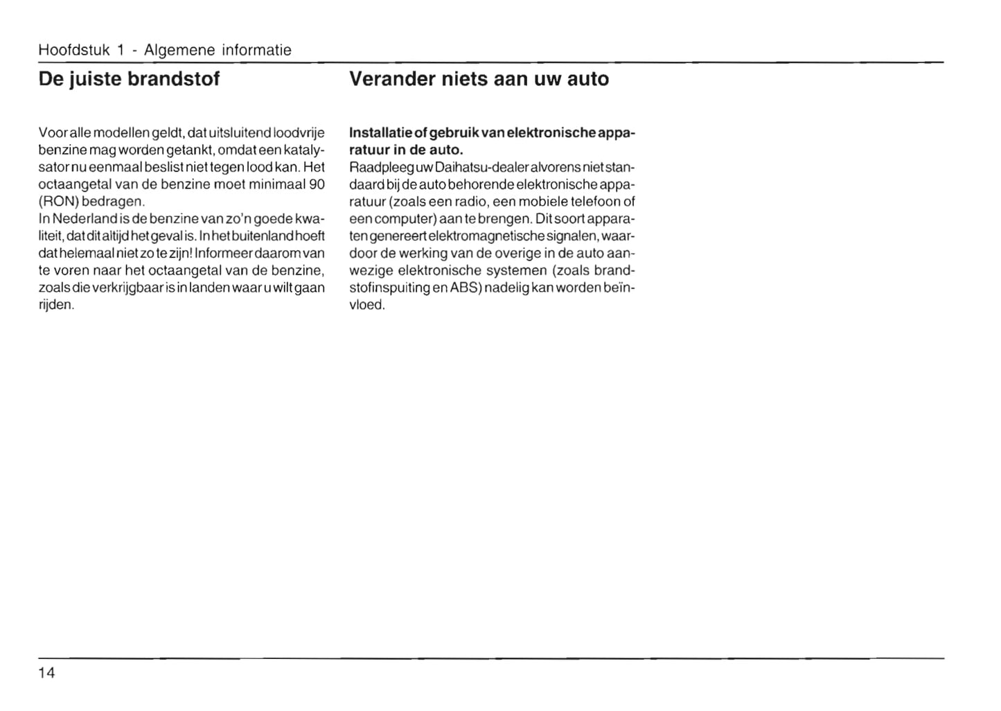 2000-2006 Daihatsu Terios Gebruikershandleiding | Nederlands