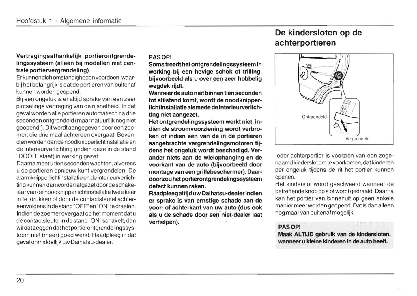 2000-2006 Daihatsu Terios Gebruikershandleiding | Nederlands