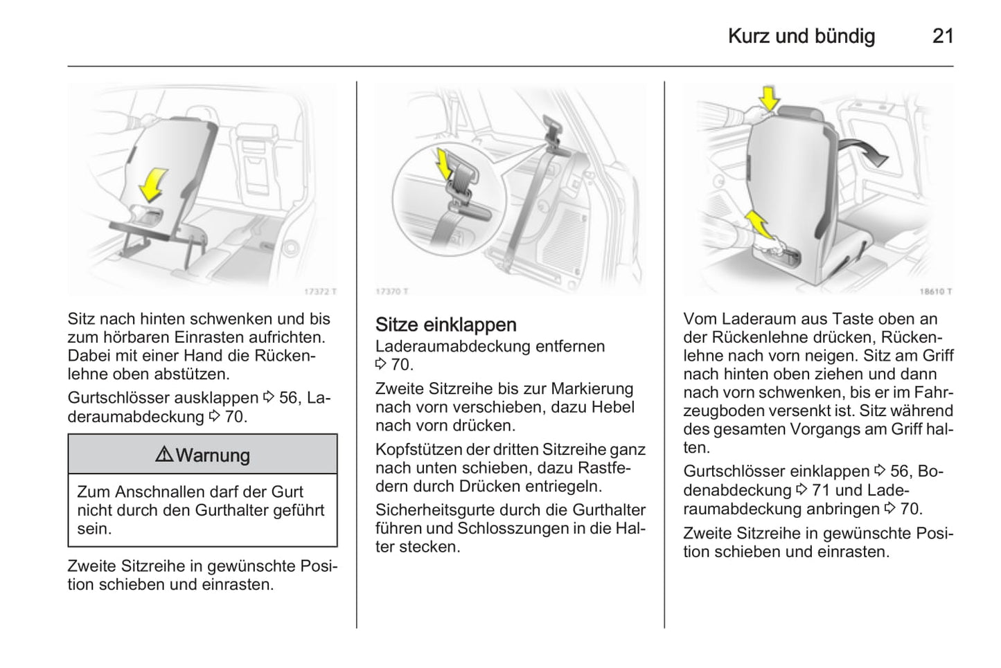 2013-2014 Opel Zafira Owner's Manual | German
