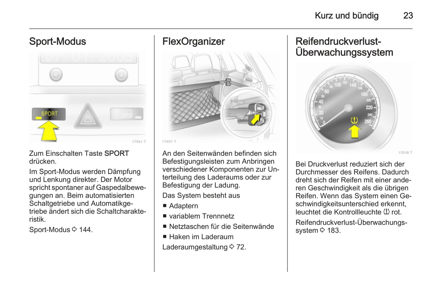2013-2014 Opel Zafira Owner's Manual | German