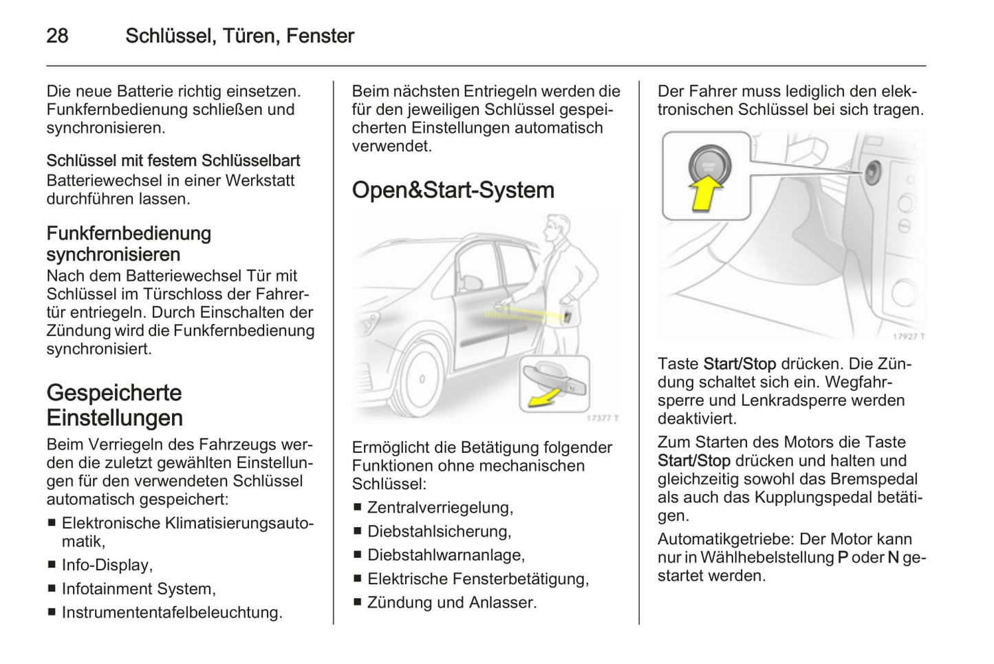 2013-2014 Opel Zafira Owner's Manual | German