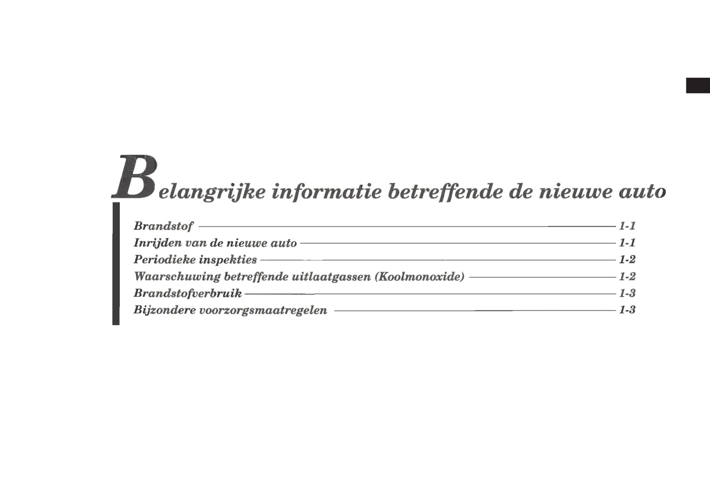 1995 Subaru Vivio Gebruikershandleiding | Nederlands