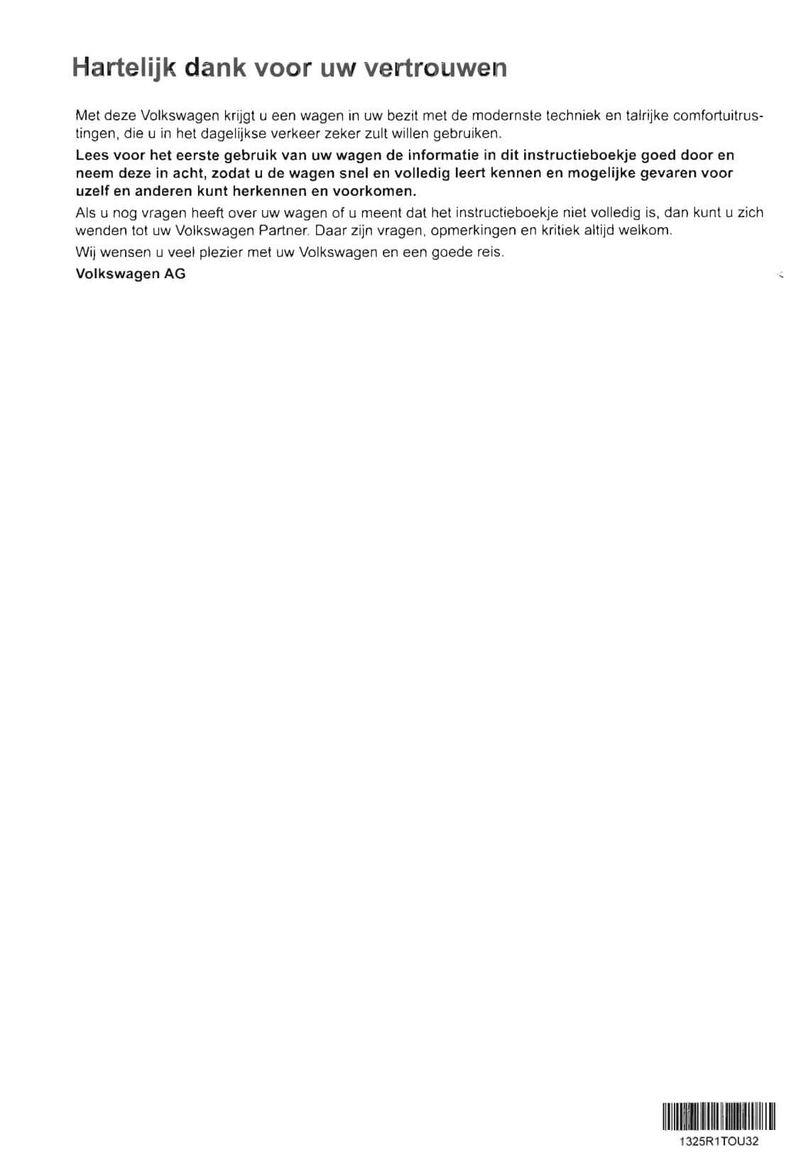 2010-2014 Volkswagen Touareg Gebruikershandleiding | Nederlands