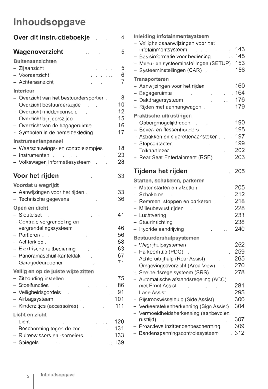 2010-2014 Volkswagen Touareg Gebruikershandleiding | Nederlands