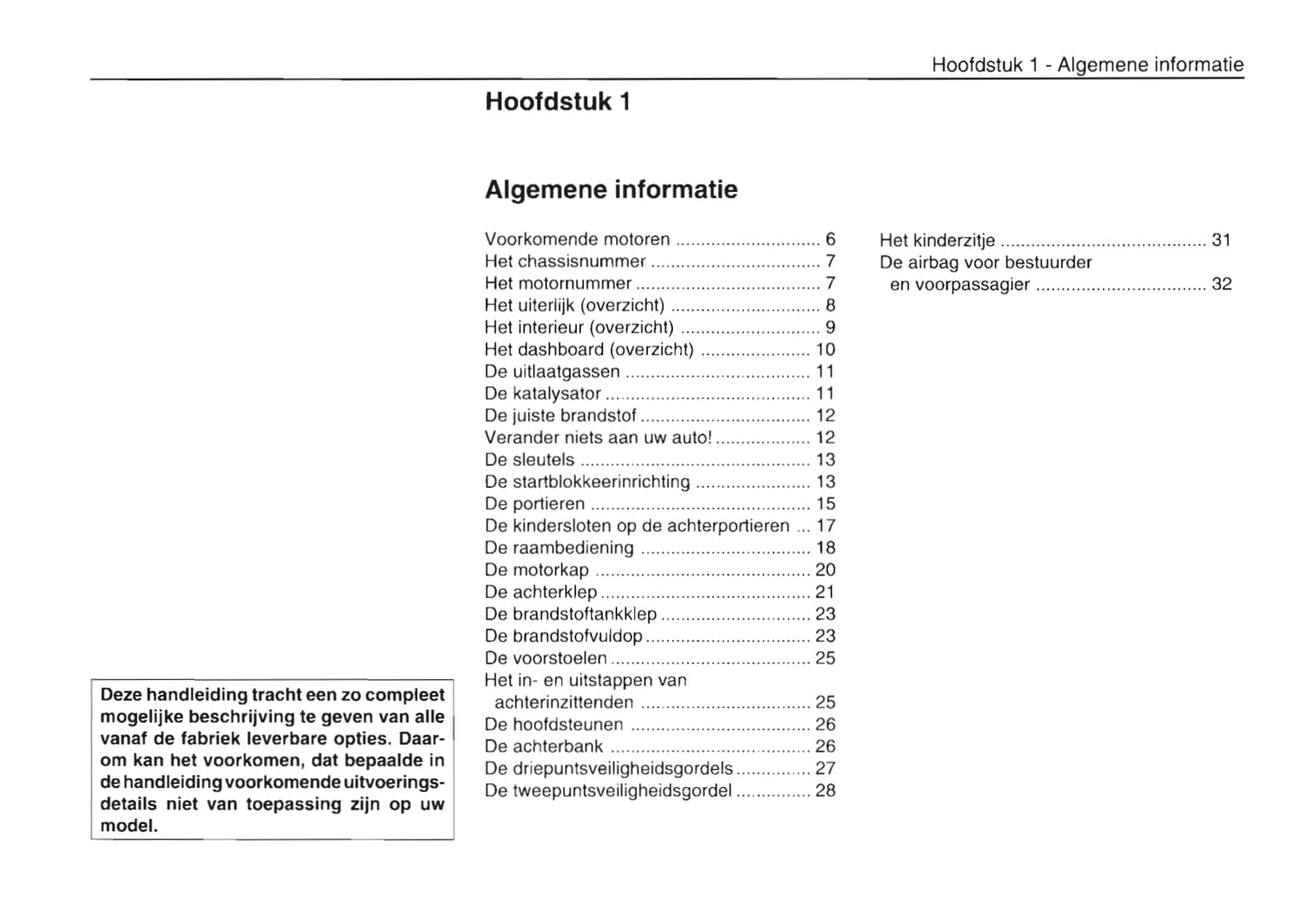 1996-2001 Daihatsu Charade Bedienungsanleitung | Niederländisch