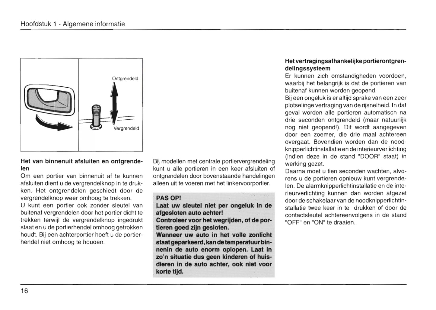 1996-2001 Daihatsu Charade Bedienungsanleitung | Niederländisch
