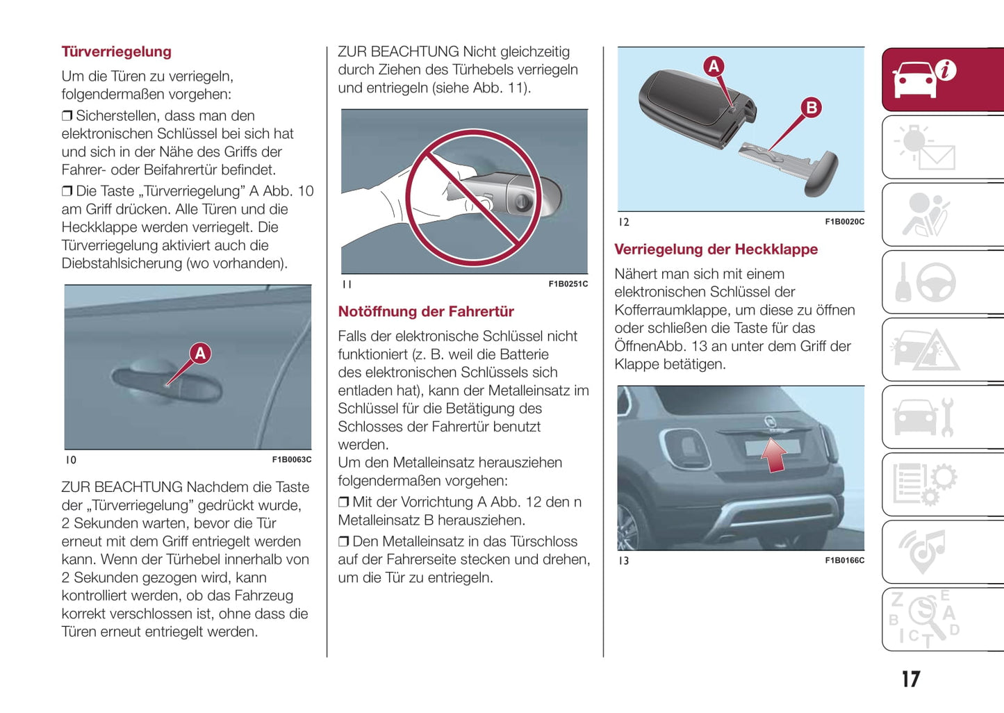 2016-2017 Fiat 500X Gebruikershandleiding | Duits