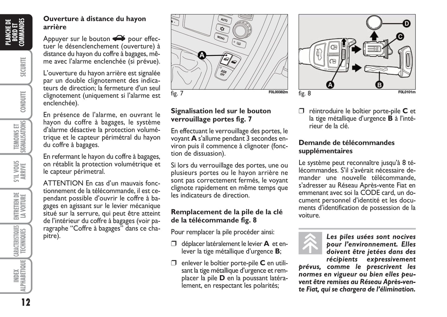 2009-2010 Fiat Croma Gebruikershandleiding | Frans