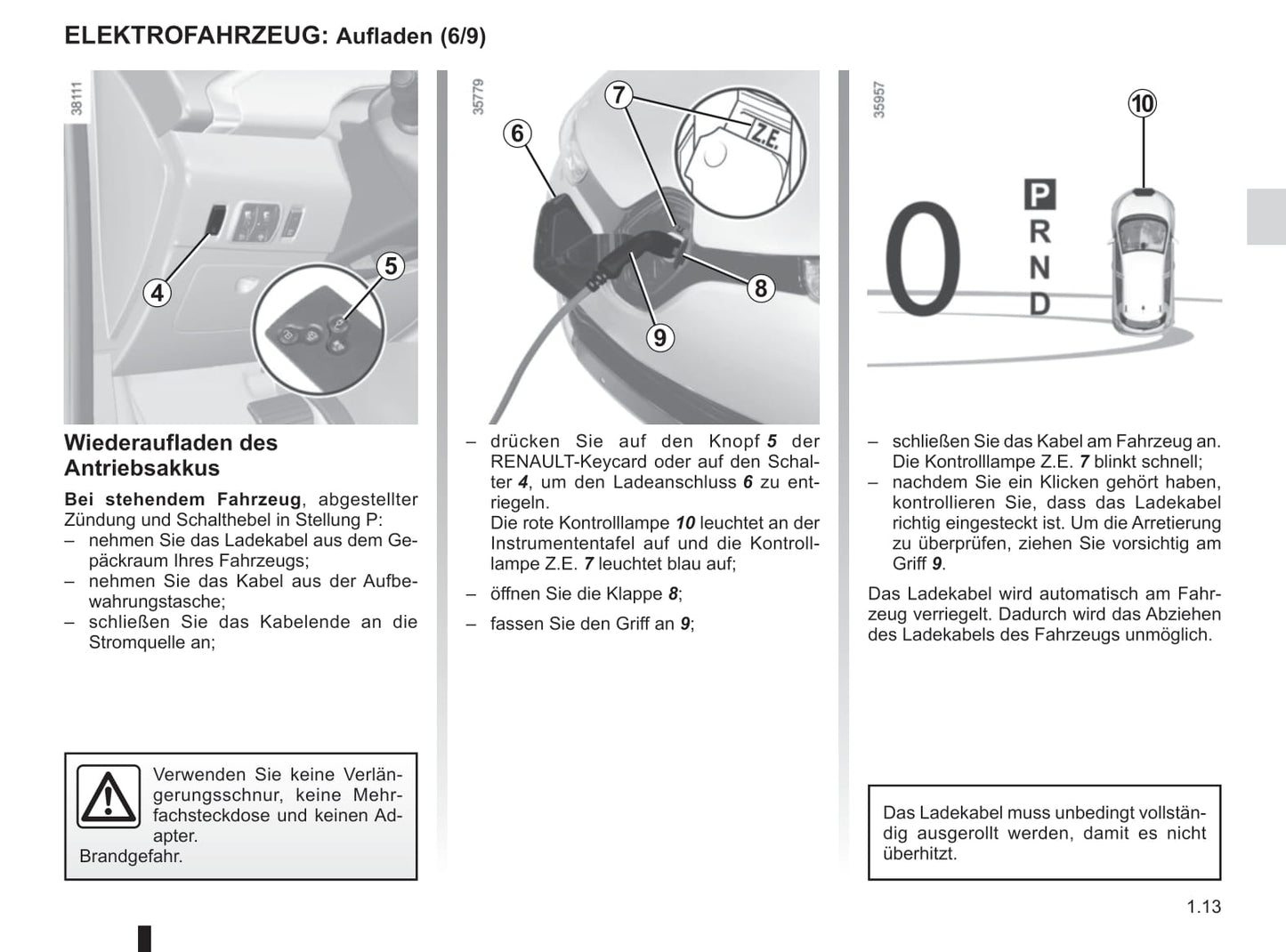 2018-2019 Renault Zoe Owner's Manual | German