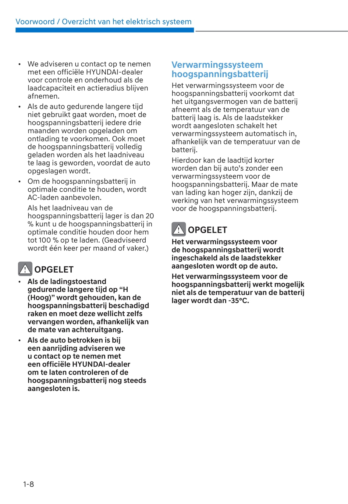 2021-2022 Hyundai Kona Electric Owner's Manual | Dutch